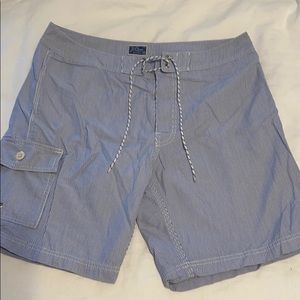 Jcrew blue sear sucker baiting suit size 31 new